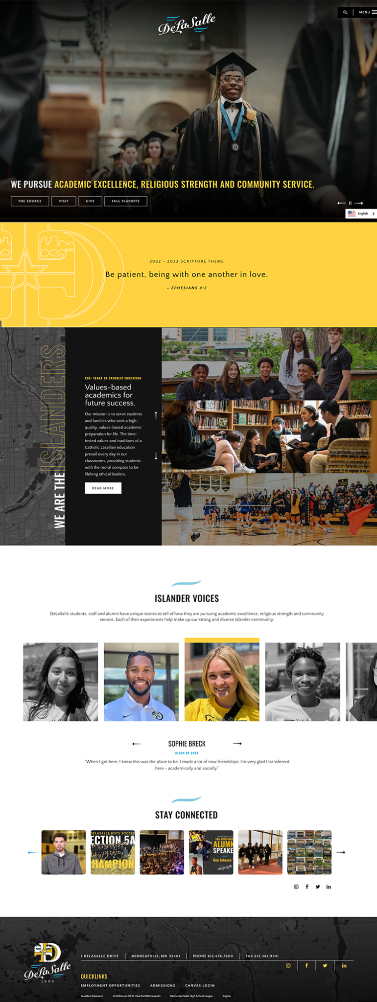 Homepage redesign of K12 district website